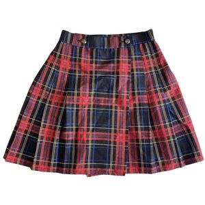 Vintage Bonjour Plaid Pleated Skirt. Vintage Size 7/8
